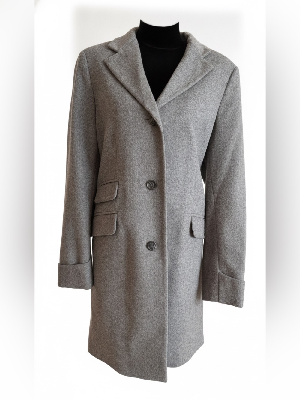 Lauren Ralph Lauren Womens Wool Blend Car Coat in Alaskan Grey 14 NWOT